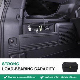 Car Trunk Organizer Storage Cargo for 2024 2025+ Hummer EV SUV Accessories Trunk Side Window Luggage Storage Bag with Large Capacity Stable Collapsible Rear Trunk Organizer (Left Side)