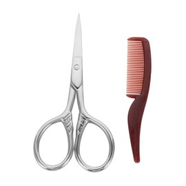 2 Sets Beard Shears Kit Beard Trimming Scissors with Comb and Case for Men Precision Grooming Tools for Home and Barbershop Use