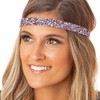 Hipsy Women's Adjustable NO SLIP Skinny Bling Glitter Headband (Gunmetal
