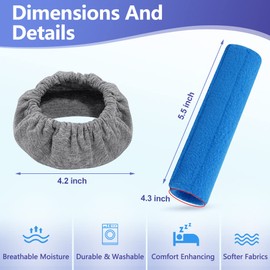 CPAP Mask Liners Full Face CPAP Strap Covers Cushions Cloth Reusable Soft Mask Liner Headgear Pads Skin Protector Nose for CPAP Machine (4 Pack Set)