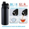 Botella De Agua Fría/caliente De Acero Inoxidable De 1.2 L