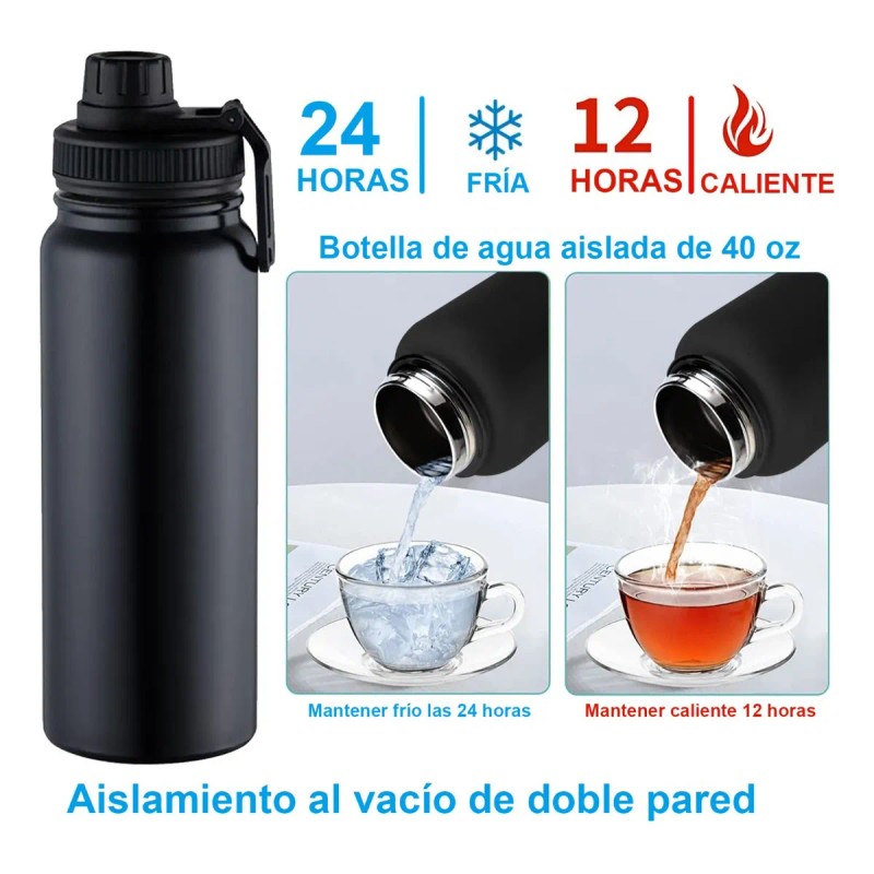Botella De Agua Fría/caliente De Acero Inoxidable De 1.2 L