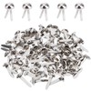 100pcs Split Pins,Round Flower Drawing Pins,Metal Paper Fasteners Mini Brads,8x17mm