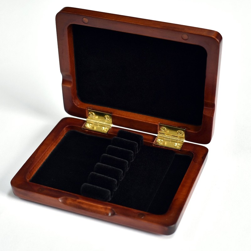 Marigo Wooden Reed Case for Oboe, 6 Pack, Brown