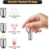 2-Be-Best Mini Pill Holder with Keychain, Titanium Alloy Pill Container