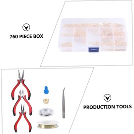OHPHCALL 768pcs DIY Jewelry Making Accessories Kit with Pliers Tweezers and Tools for Crafting Ornaments for Earring Bracelet and Necklace Projects Includes Storage Box
