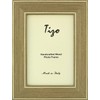 Tizo 5 x 7" Inch Double Gold Border Wood Gray