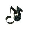 Anniversary House Music Note Poly-Resin Coated Cookie Cutter Black, Polyresin