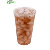 Clear Plastic Disposable Cups with Lids and Smoothie Straws 50