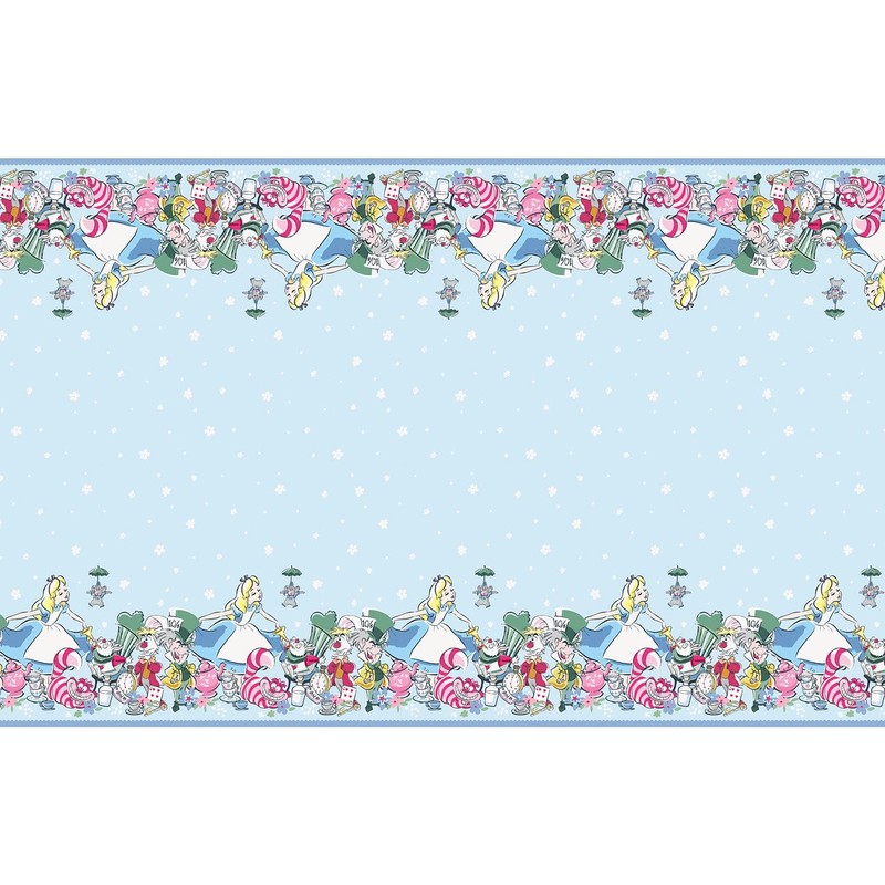 Unique 77283 Alice in Wonderland Plastic Tablecloth, 84" X 54"