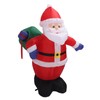 3.9ft Inflatable Santa with Gift Bag Light Decoration Polyester Easy