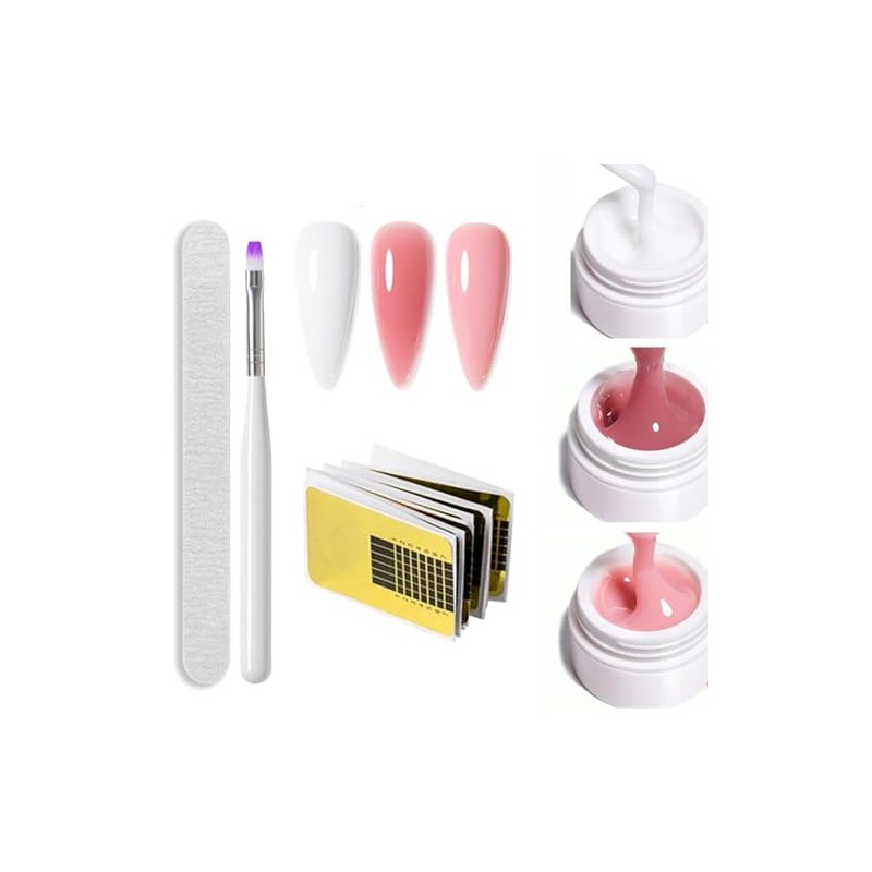 6 en 1 Kit Gel de Uñas Constructor, Gel para