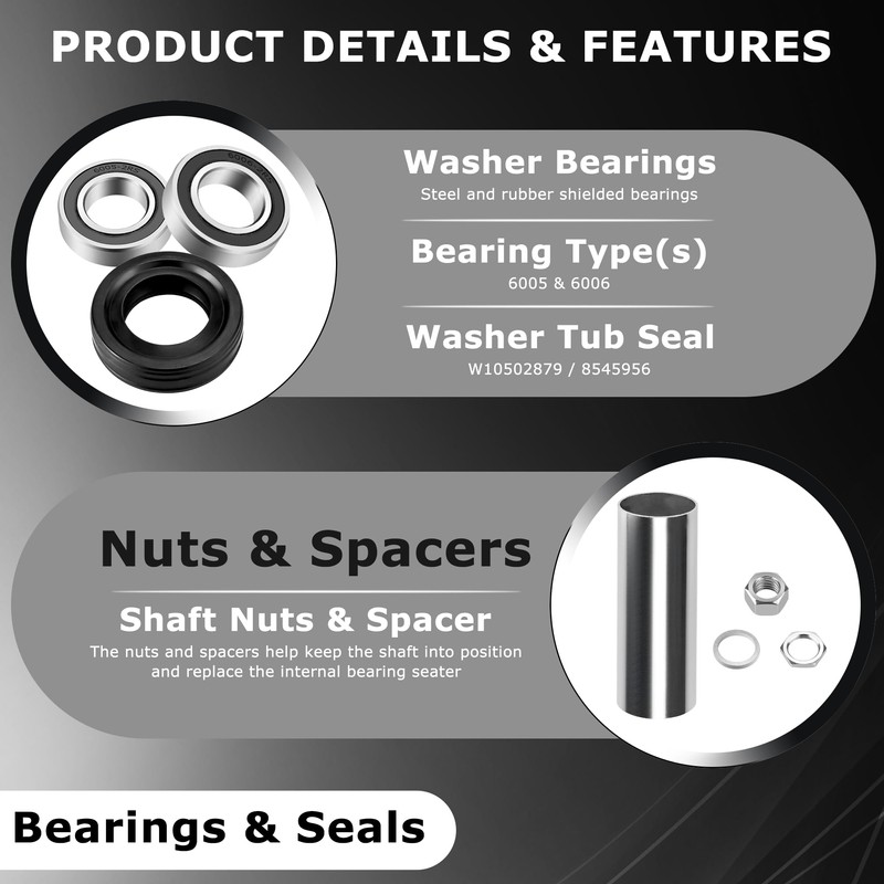 W10435302 & W10447783 Washer Bearing Tool Kit with Tub Seal