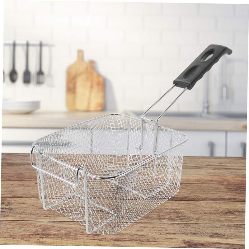 Alipis Stainless Steel Deep Fry Basket Mesh Strainer Frying Screen