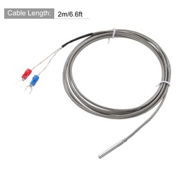 MECCANIXITY K Type Thermocouple Temperature Sensor Probe 4x30mm 6.6ft Wire 0 to 600°C(32 to 1112°F) Stainless Steel
