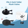 Unbranded Toilet Handle Front Mount with 2-Inch Rubber Toilet Flapper