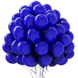 Garma 100 Balloons Assorted Color 12 Inches Rainbow Balloons, Premium Latex Balloons，multi-coloured balloons, for party decoration (Royal Blue)