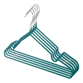 J.H. Company Set 5 Piezas Ganchos Para Ropa Armario Hogar Metal 8021 Color Verde