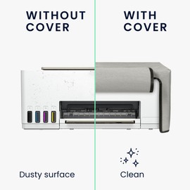 kwmobile Cover Compatible with HP Smart Tank 7005 / Smart Tank 5000 - Case Printer - Dust Cover Protective Cover - Light Grey