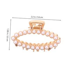 TOVINANNA Small Pearl Claw Hair Clip for Women Non-slip Decorative Hair Accessories Barrettes Sweet Fresh Design for Everyday Styles