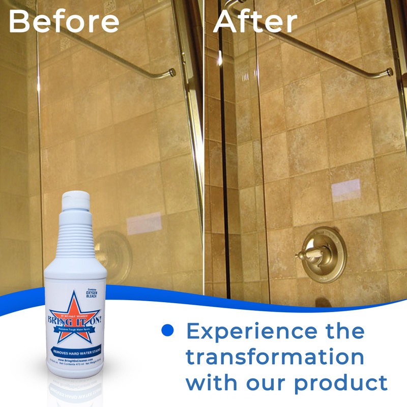 Bring It On Cleaner Hard Water Stain Remover for Glass,