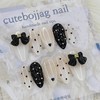 Dot emboss handmade nail tips - Square L / 도트엠보