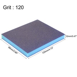 sourcing map Sanding Sponge Sanding Block 120-Grits Medium Grit Sand Block Pad for Kitchen Metal/Drywall/Wood Purple 12pcs