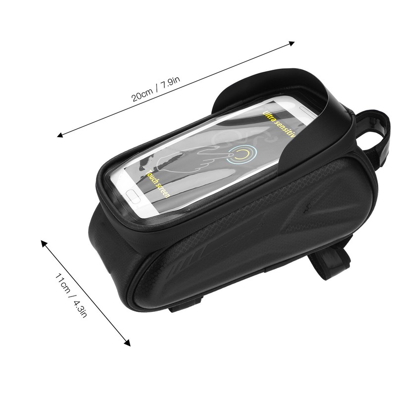 Bike Phone Front Frame Bag Waterproof Reflective Bicycle Phone Mount