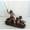 US Poseidon on Hippocampus Chariot Nautical Statue Sculpture Figure
