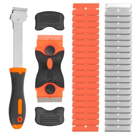 Window Scraper Tool, 2 Pcs Glass Scraper for Windows, Oven Scraper Tool Non Scratch, Cleaning Tools Ceramic Hob Scraper for Removing Window Decals Wallpaper Labels