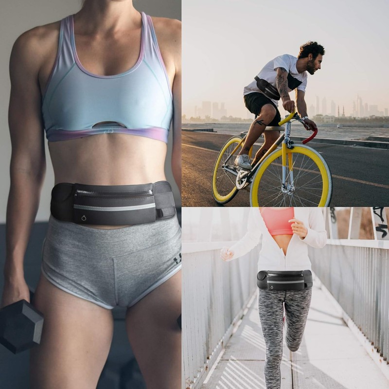 Running Pouch, Lightweight, Non-Shaking, Waist Pouch, Compatible with iPhones, Smartphones,
