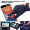 Winter Touch Screen Gloves for Men, Warm Knitted Fleece Thermal