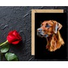 Fractal Artworks Rhodesian Ridgeback Greeting Card with Fractal Art Design.
