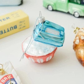 Cody Foster Hand Mixer And Pyrex Bowl, Glass Ornament for Christmas Tree