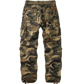 Men's BDU Casual Military Pants, Tactical Wild Army Combat ACU Rip Stop Camo Cargo Work Pants Trousers with 8 Pockets #7533 Camouflage 36