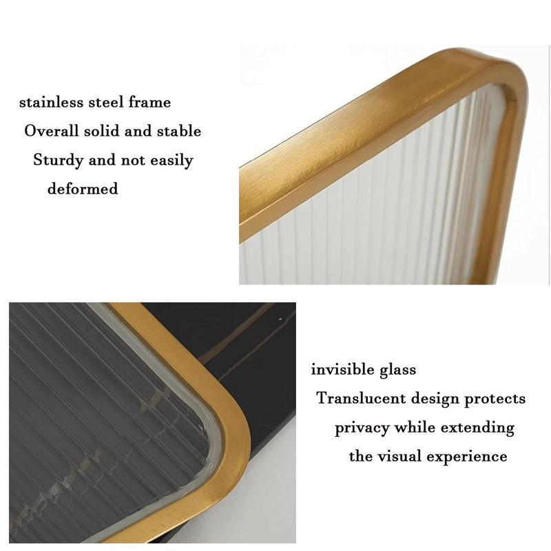 Countertop Low Fence Divide,Restaurant Decorative Partitions Grille,Dividers for Dining Areas,Gold
