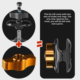 Tackform Link Vent Mount Magnetic Phone Holder - Compatible with MagSafe, 2021-2025 Ford F150 & Raptor, 2023-2025 Ford Super Duty | Billet Aluminum | Zero Slip | 2" Arm | Orange