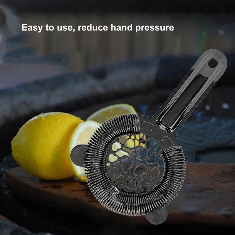Cocktail Strainer Stainless Steel Gorgeous Glossy Bartending Ice Strainer for