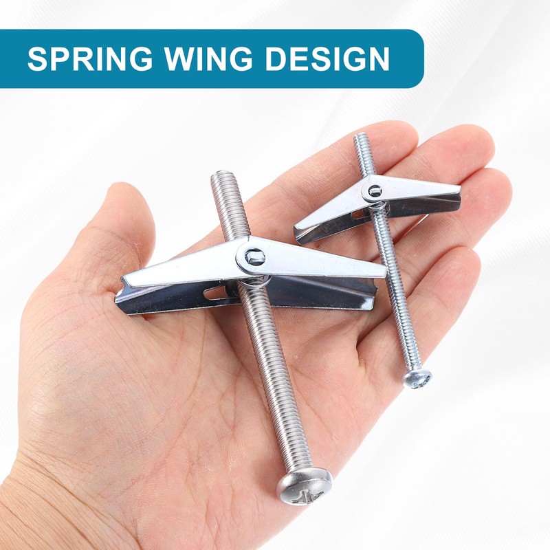 sourcing map 3/16 x 3 Male Thread Spring Loaded Hollow