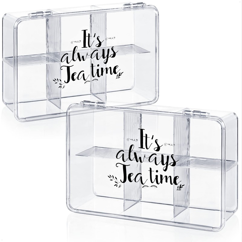 Com-Four ® Storage Box for Tea and Tea Bags, Tea
