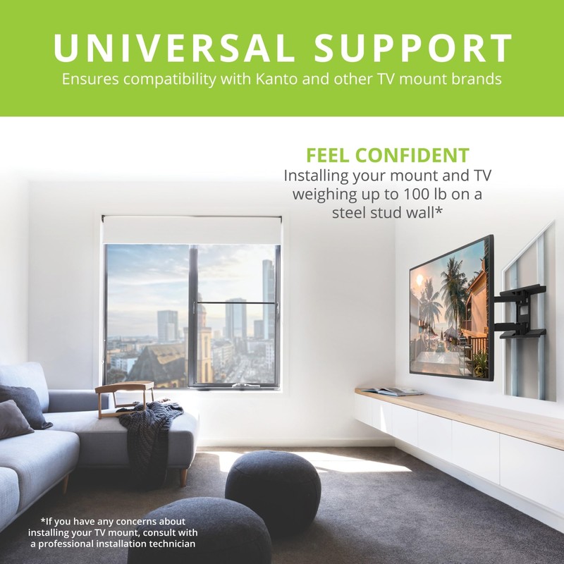 Kanto SW-KIT Steel Stud TV Mounting Kit | Includes SNAPTOGGLE®