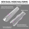 ESUOHYM 180 Pcs Sandwich Nail Forms Reusable Quick Nails Extension