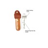 Classic Safety Razor Handle with Brown Leather Travel Case, Chrome-Plated