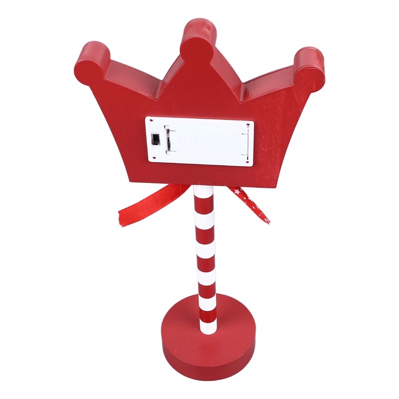 Christmas Stop Here Decor Metal Solid Wood LED Delicate Santa