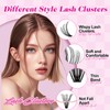 FADLASH Lash Clusters Kit 640PCS Natural Eyelash Clusters Individual D