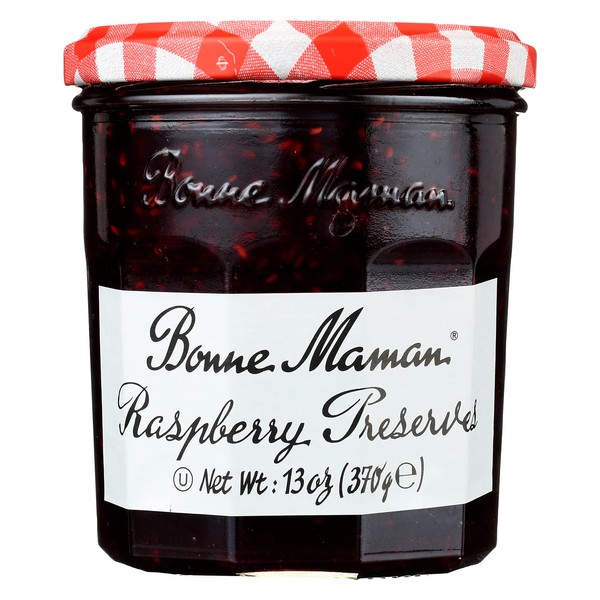 Bonne Maman Raspberry Preserves, 13 Ounce Jars (Pack of 6)