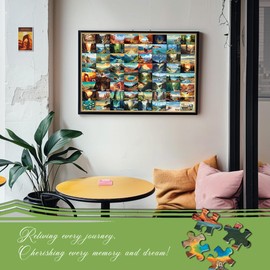 SHOXREM 1000 Pieces National Parks Jigsaw Puzzle - Vintage National Parks Puzzle for Adults, Perfect for Nature Lovers