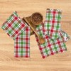 Serafina Home Christmas Plaid Kitchen Set, 4 Piece, 100% Cotton,