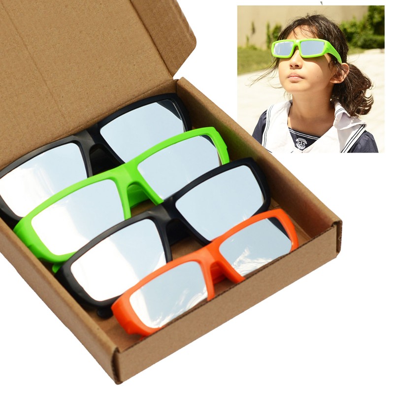 4 Pieces Total Solar Eclipse Glasses ABS Plastic Direct Sun