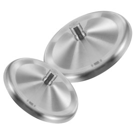 COLLBATH 2pcs Stainless Steel Cup Covers Reusable Heat-resistant Lids for Mugs Protectors for Home Office Travel Easy Clean Leakproof Design